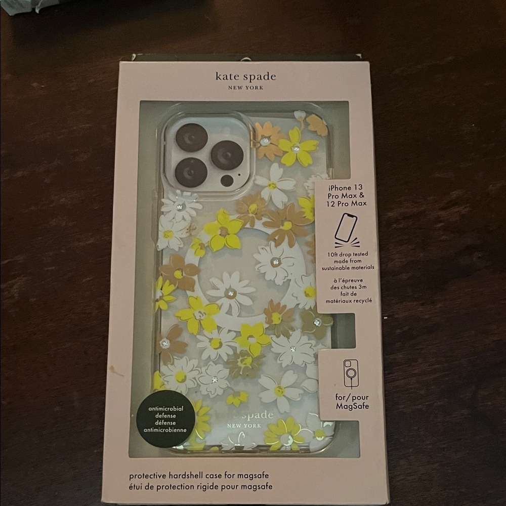 kate spade Daisy iPhone 13 Pro Max Case - Yellow and White